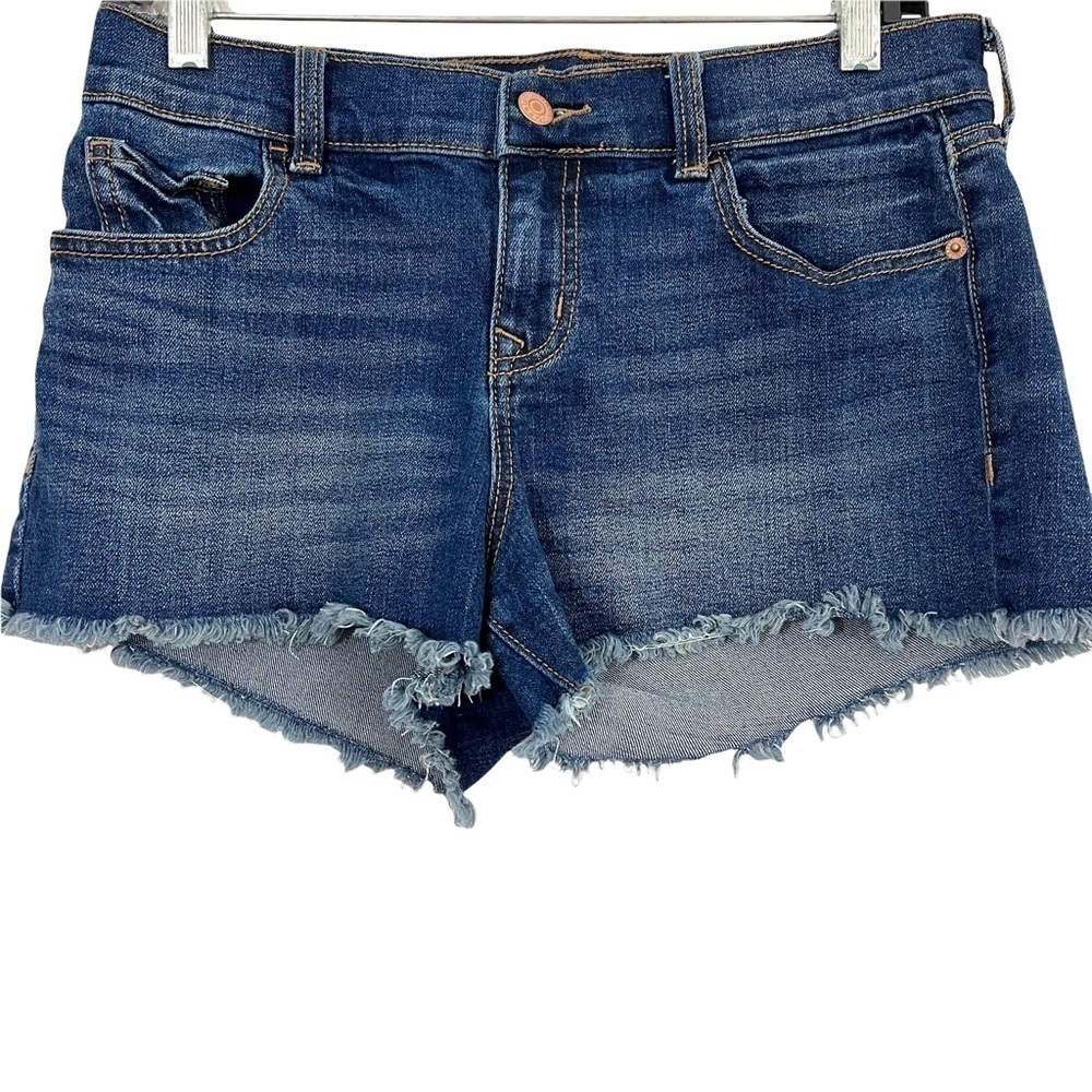 Old Navy Boyfriend Jean Shorts Frayed Hem Festival Boho Denim